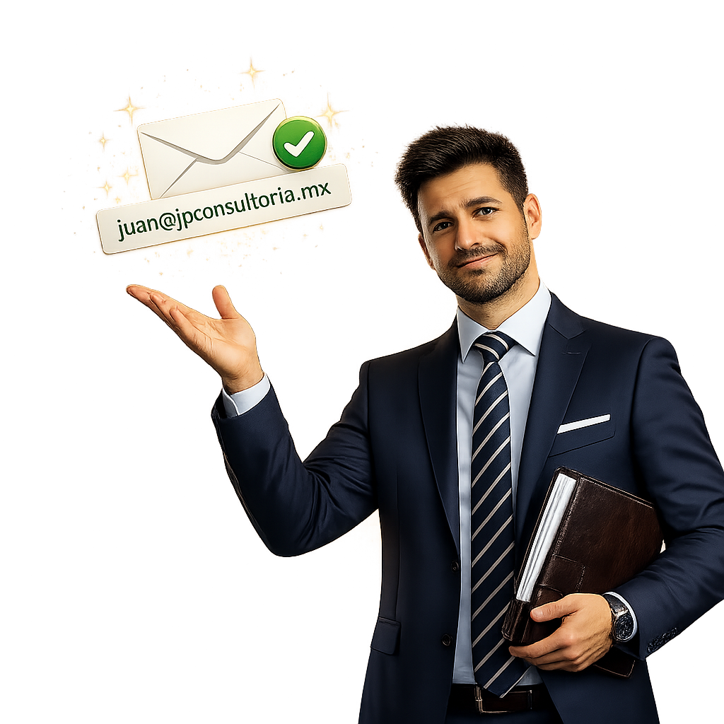 Profesional con correo empresarial